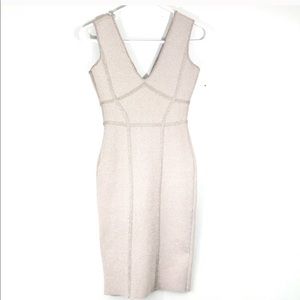 Champagne Gold Bandage BCBG cocktail dress